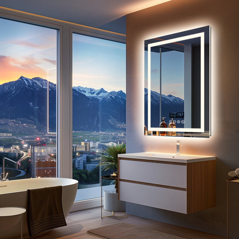 Isenhour led lighted bathroom mirror ivy bronx online